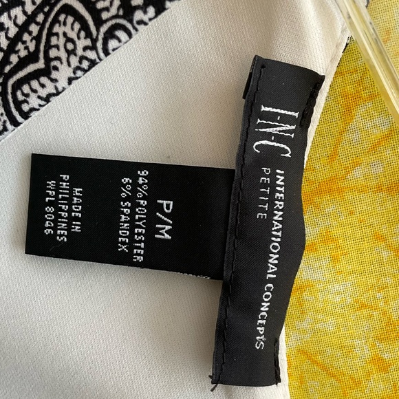 INC International Concepts Blue and Black Floral Pencil dress - Picture 3 of 6